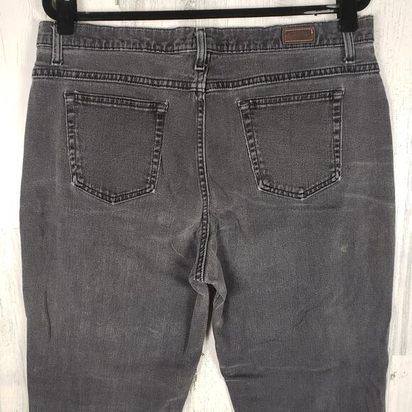 Riders by Lee Stone Washed Black Denim Relaxed Cropped Jeans Women's Size 18P - Picture 9 of 12